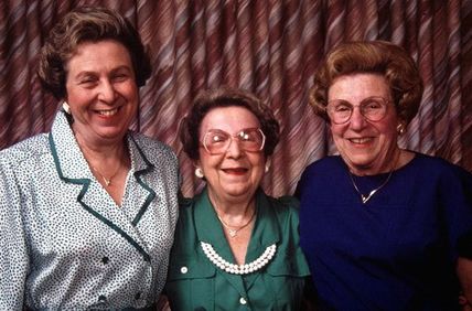 The Lehman sisters: Celeste Orkin, Bea Gotthelf, and Phyllis Herman